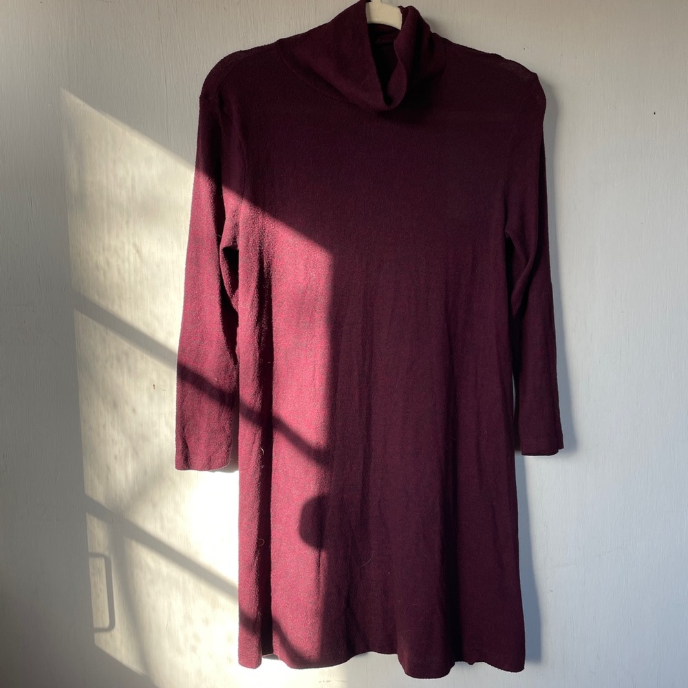 American Eagle Turtle Neck Burgundy Sweater Dress